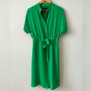 Maggie London, green kimono/shirt dress, size 6
